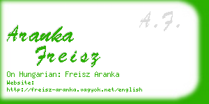 aranka freisz business card